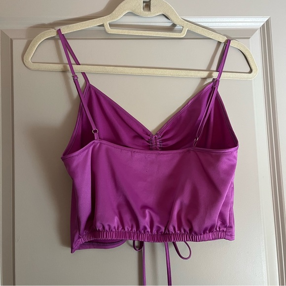 Zara purple satin crop tank - Picture 2 of 3